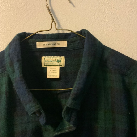 L.L. Bean Men’s Traditional Fit Flannel Shirt – Size XL - Picture 2 of 2